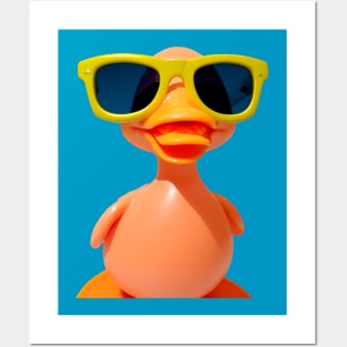 Bath Duck With Sunglasses Posters and Art